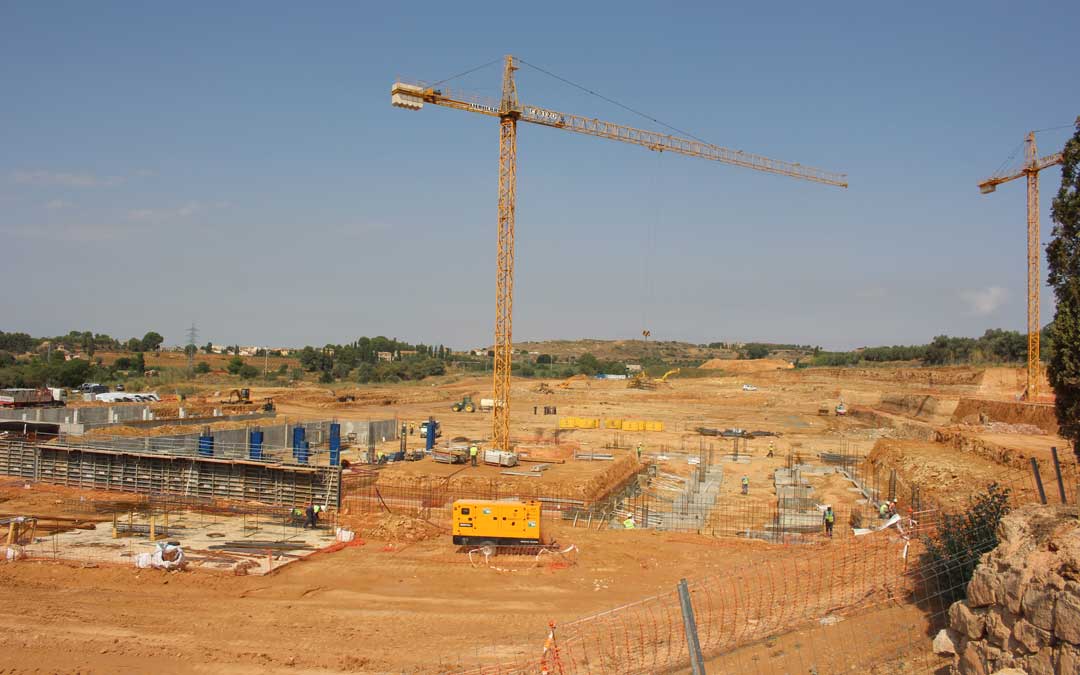 Cimientos del nuevo hospital de Alcañiz
