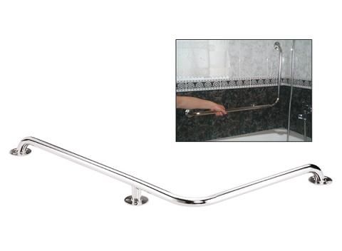 barra de baño Brillante 31 x 6 x 9.5 cm WENKO Barra de seguridad Basic 25 cm acero inox Acero inoxidable 