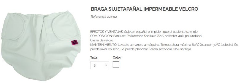 Braga Sujetapañal Impermeable con VELCRO Cubre Pañal Impermeable con VELCRO