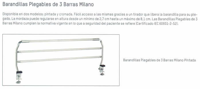 Barandillas Plegables 3 Barras PINTADAS MILANO