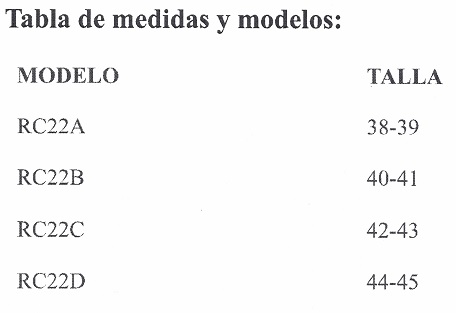 Tabla de medidas botas de borreguito Tabla de medidas botas de borreguito
