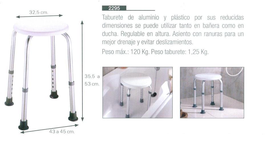 Taburete Baño Ducha de Aluminio Taburete Baño Ducha