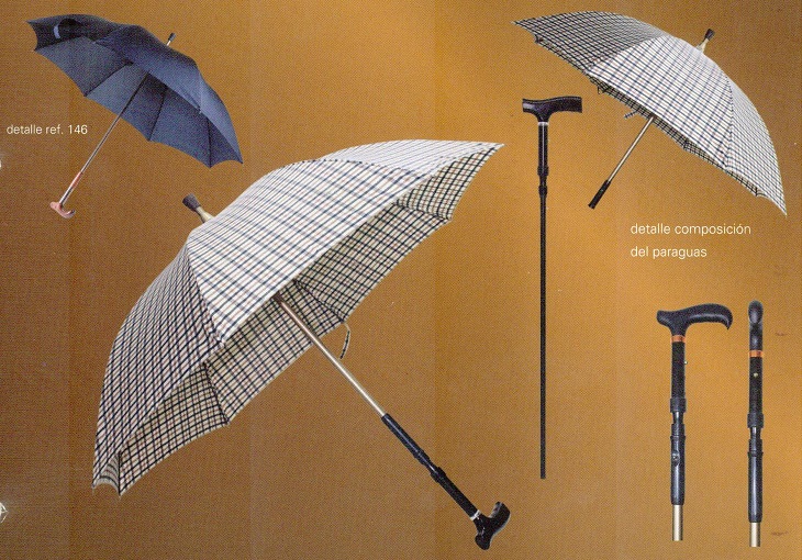 Muletilla Con Paraguas Regulable En Altura
