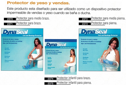 protector de yeso y vendas