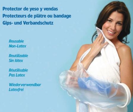 protector de yeso y venda