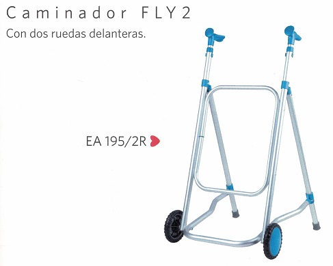Caminador de Aluminio Con Dos Ruedas Fly 2