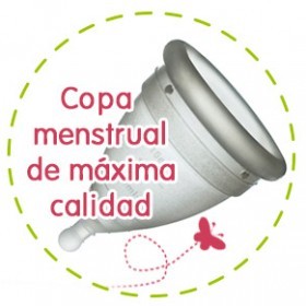 un dispositivo de silicona con forma de campana, que se coloca en la parte final de la vagina para recoger el flujo menstrual. 