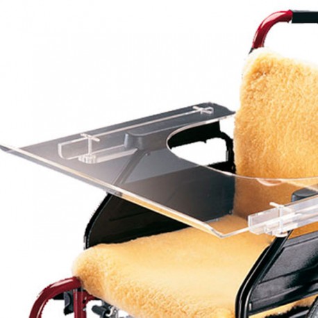 Mesita Transparente para silla de ruedas