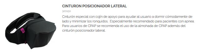 Cinturón Posicionador Lateral Cinturón Posicionador Lateral - Recomendado para APNEA