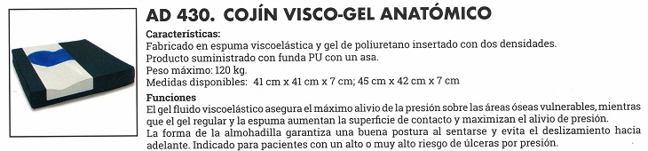 Cojín Antiescaras Visco-Gel Anatómico