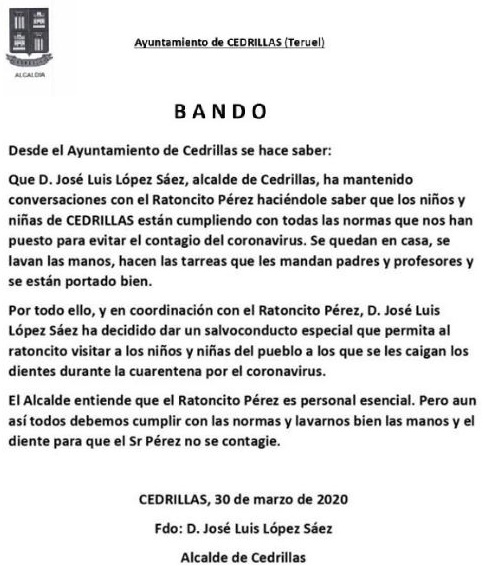 Cedrillas  y El COVID-19