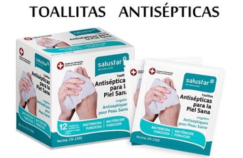 Toallitas Antisépticas Monodosis SALUSTAR.