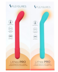 LITHEA PRO Masajeador Vibrador Renovado - Estimulación con calor y carga USB-C Lithea PRO Rosa/Turquesa